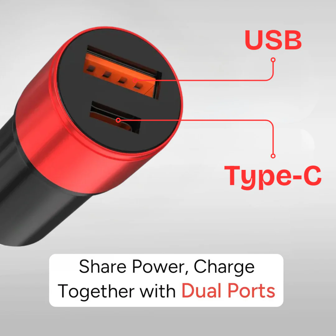 ModishOmbre® Ultrazap 100W Car Charger | Dual-Port USB-A 80W More
