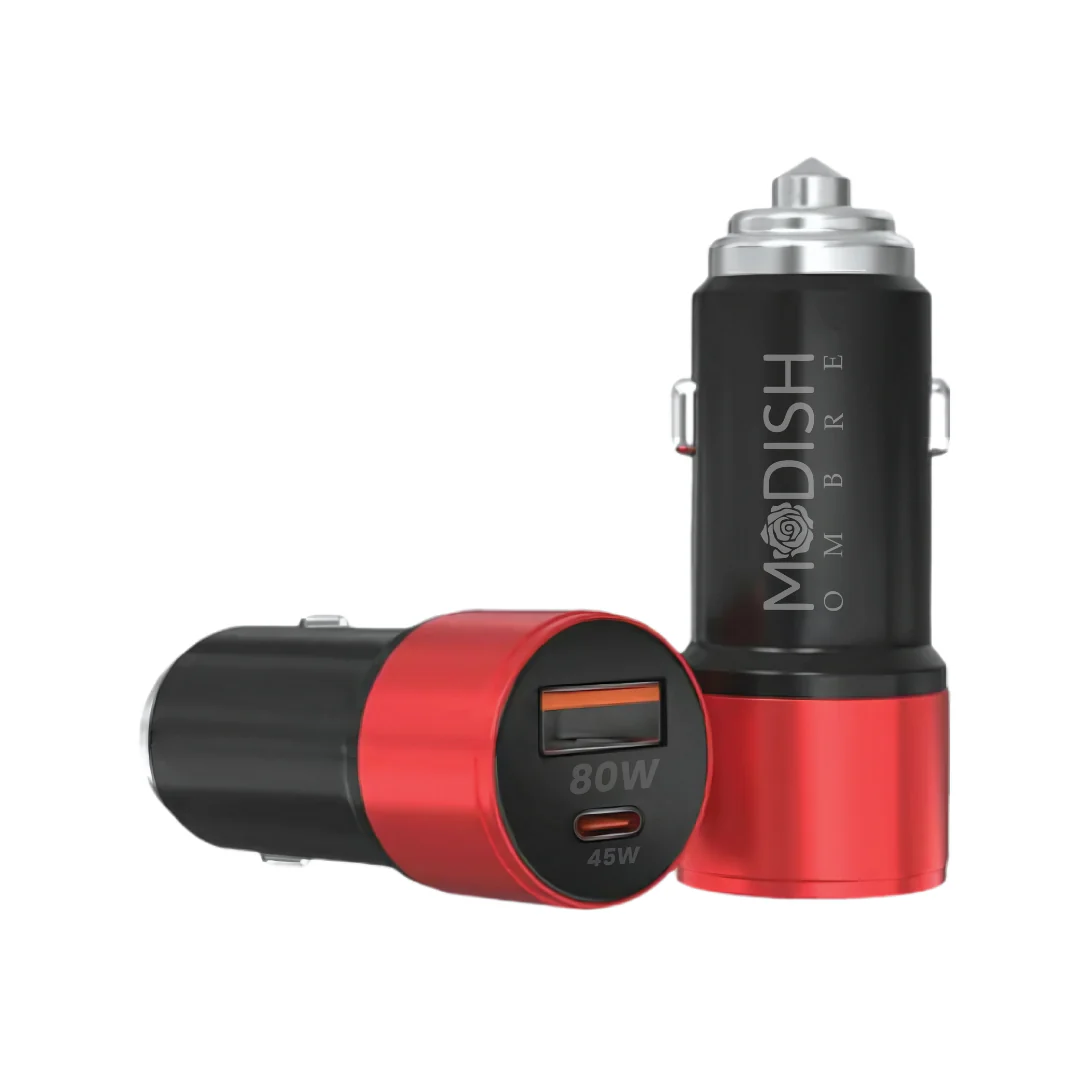 ModishOmbre® Ultrazap 100W Car Charger | Dual-Port USB-A 80W More